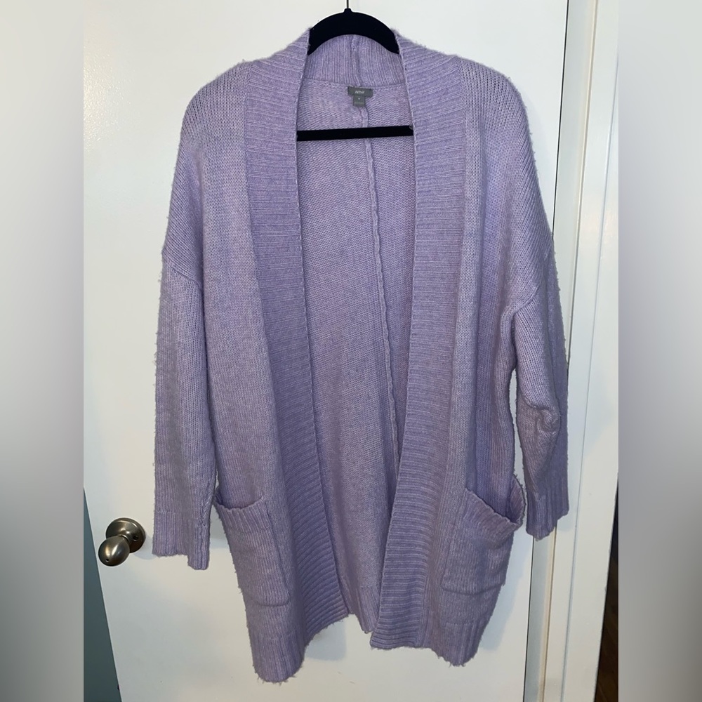 Aerie Lilac Lavender Oversized Long-Lined Cardigan